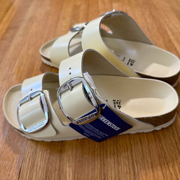 Arizona Birkenstock Sandals – Butter/Silver Buckle (Narrow Fit, New with Tags) - Picture 6 of 9